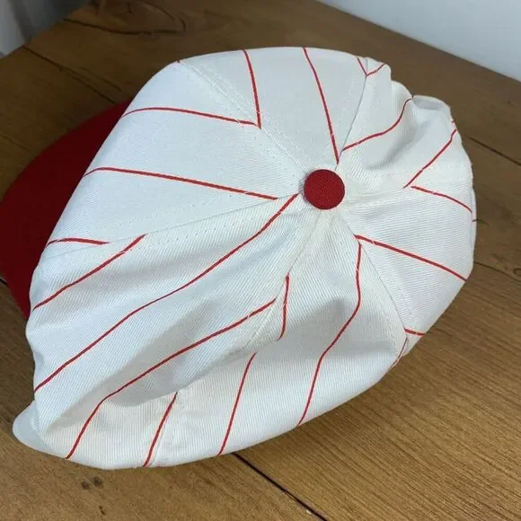 VTG NWOT Jeff Gordan #24 Hat Lumina Red White Pin Stripe Snap Back Made in USA - Picture 5 of 9